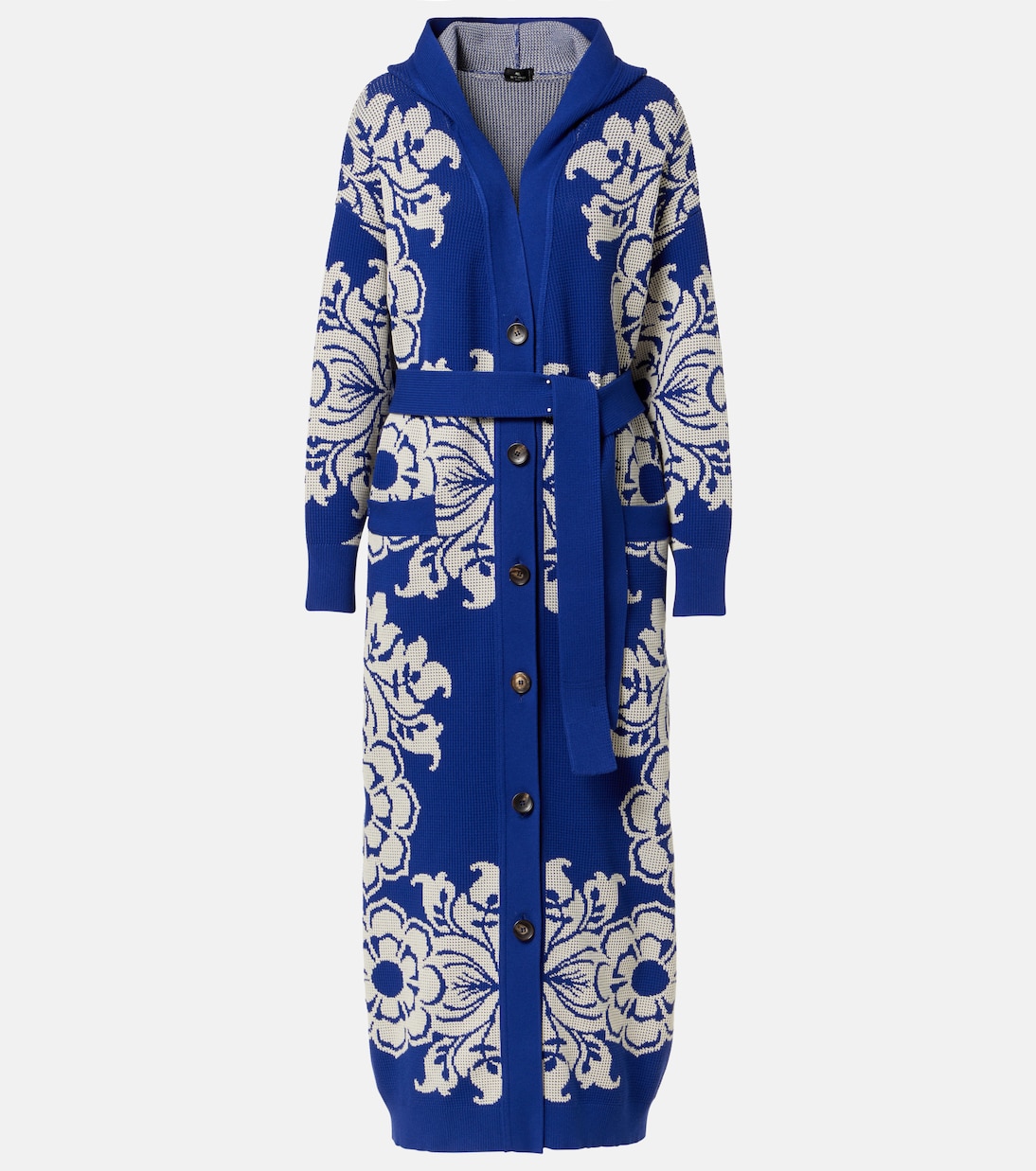 Кардиган с капюшоном из вафельной вязки с цветочным принтом Etro, Blu
Кардиган с капюшоном из вафельной вязки с цветочным принтом Etro, Blu
