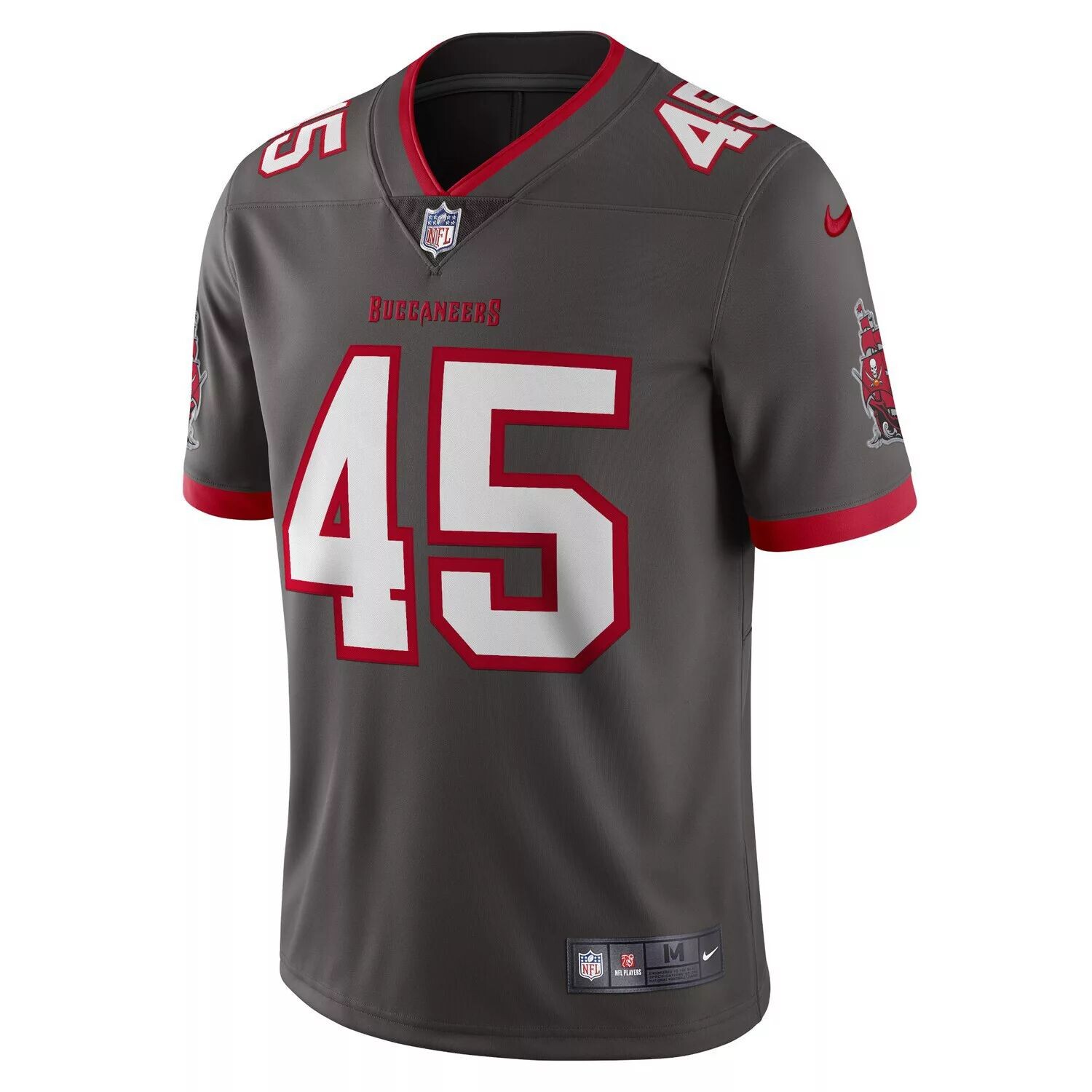 Мужское джерси Nike Devin White Pewter Tampa Bay Buccaneers Vapor Limited 
Мужское джерси Nike Devin White Pewter Tampa Bay Buccaneers Vapor Limited
