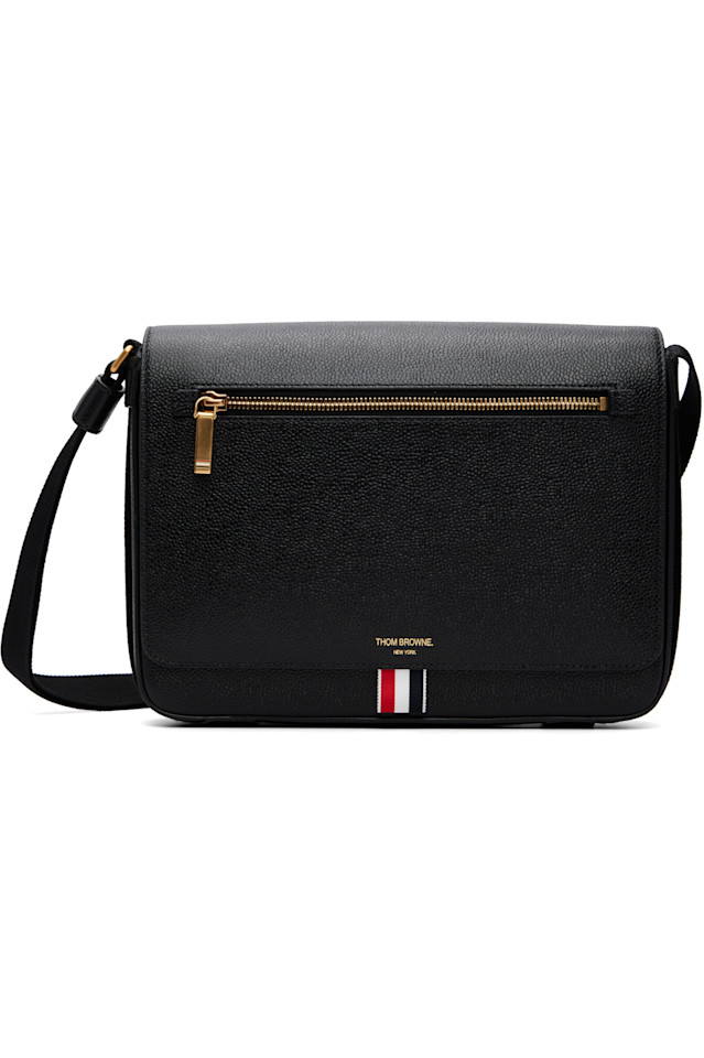 Сумка репортерская с фактурой под гальку Thom Browne, черный
Сумка репортерская с фактурой под гальку Thom Browne, черный