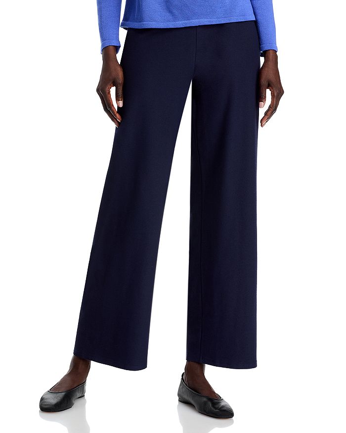 Широкие брюки с высокой посадкой Eileen Fisher, синий 
Широкие брюки с высокой посадкой Eileen Fisher, синий