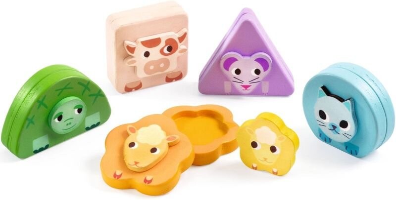 Магнитный деревянный пазл от Djeco Farm.
Магнитный деревянный пазл от Djeco Farm.