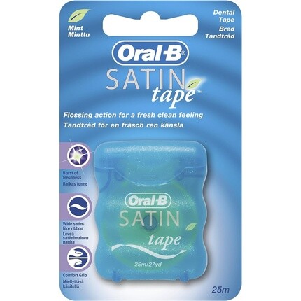 Зубная лента Oral B, атласная, мятная, Oral-B
Зубная лента Oral B, атласная, мятная, Oral-B