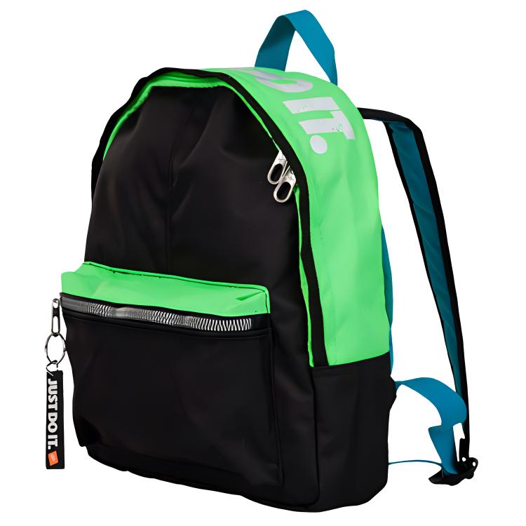 Nike Полиэстеровый рюкзак мужской черно-зеленый 
Nike Полиэстеровый рюкзак мужской черно-зеленый