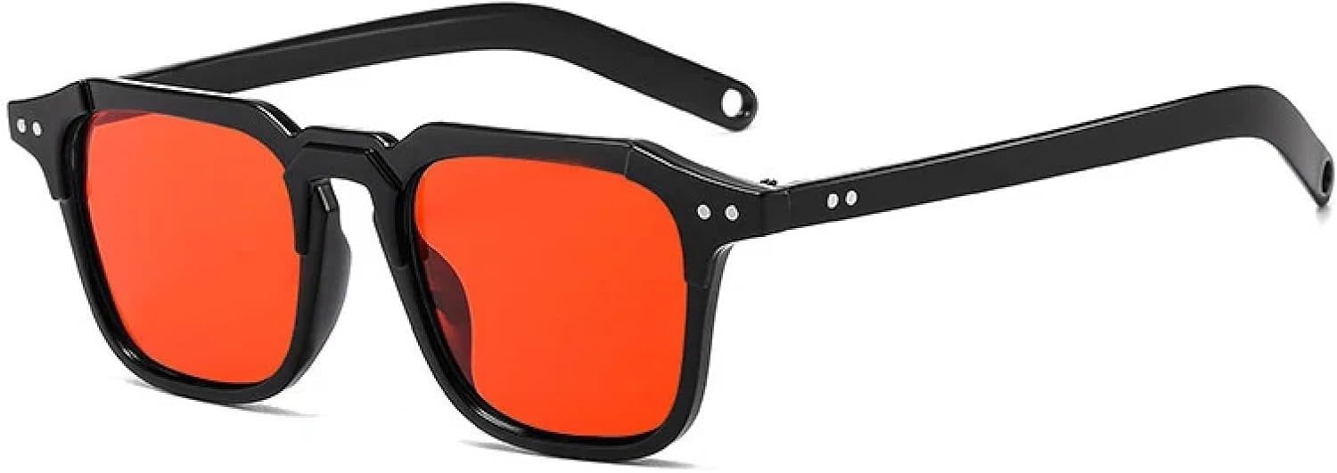 Модные солнцезащитные очки с заклепками для мужчин, женские солнцезащитные очки в стиле ретро, классические прозрачные очки, женские очки с защитой от УФ-излучения UV400 TKKTLLT, Black Red
Модные солнцезащитные очки с заклепками для мужчин, женские солнцезащитные очки в стиле ретро, классические прозрачные очки, женские очки с защитой от УФ-излучения UV400 TKKTLLT, Black Red