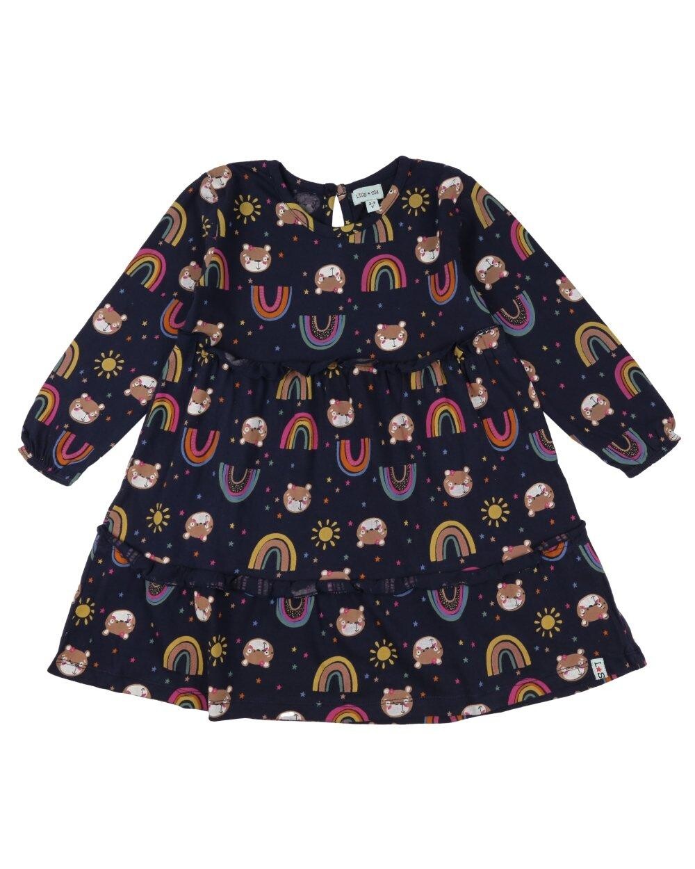 Многоуровневое платье Lilly с радужным принтом Lilly + Sid, мультиколор 
Многоуровневое платье Lilly с радужным принтом Lilly + Sid, мультиколор