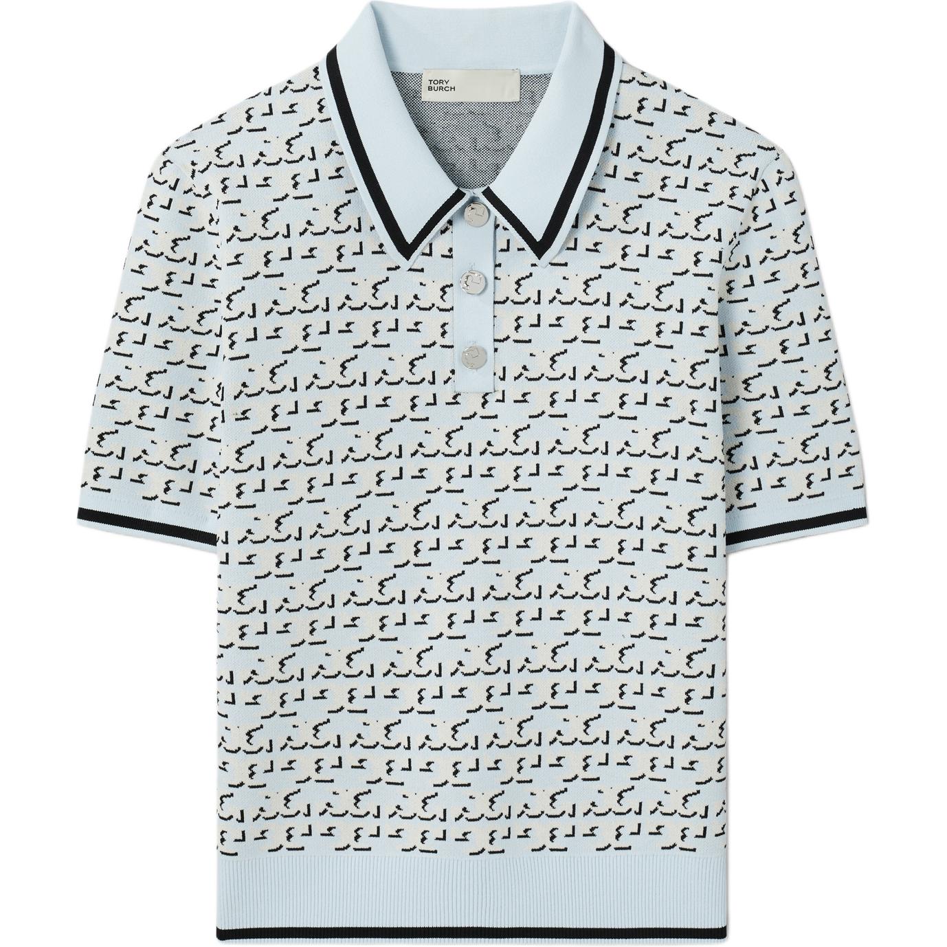 Монограммный жаккардовый поло топ TORY BURCH, синий
Монограммный жаккардовый поло топ TORY BURCH, синий