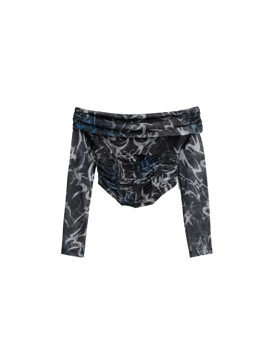 Лонгслив Bershka, черный
Лонгслив Bershka, черный