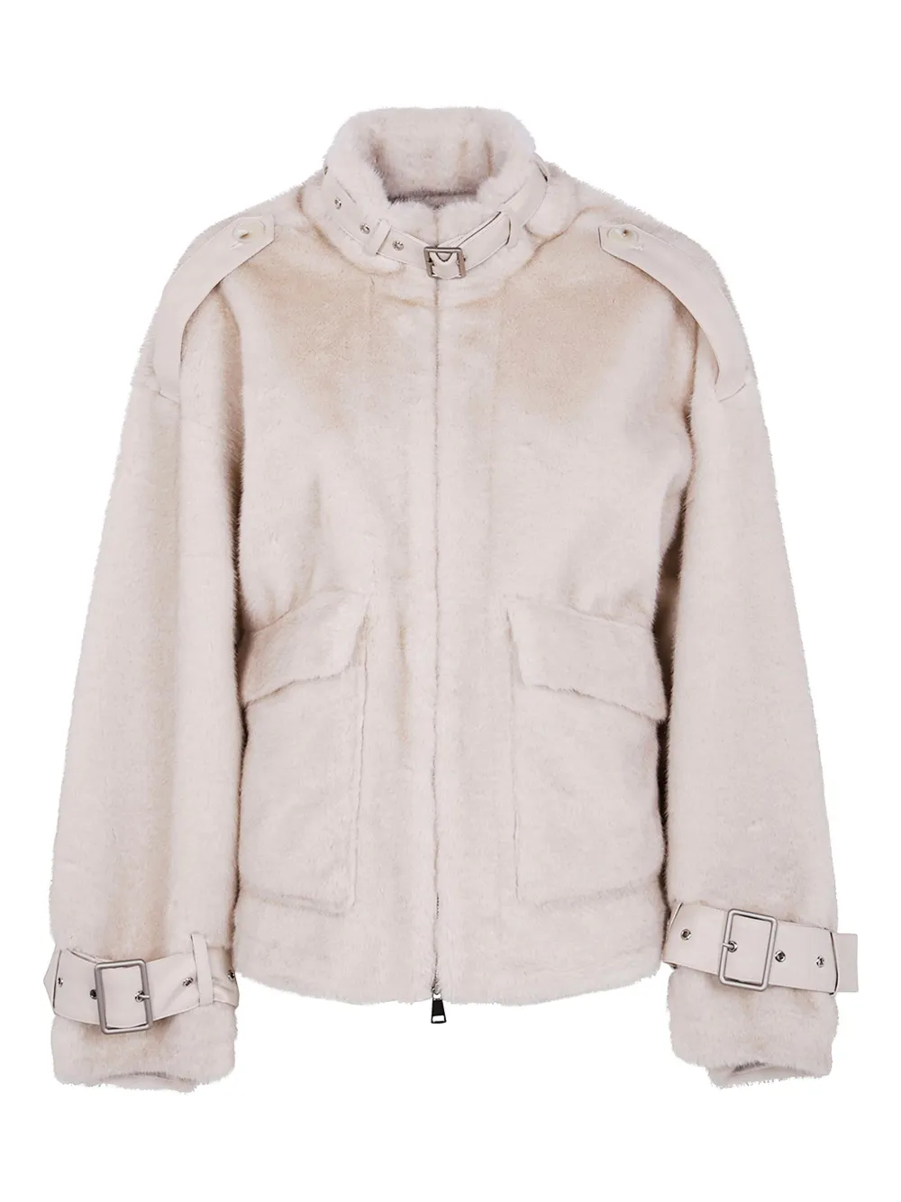 Куртка из искусственного меха с пряжками DRHOPE, нейтральный
Куртка из искусственного меха с пряжками DRHOPE, нейтральный