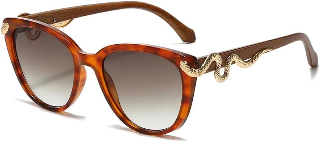 Винтажные солнцезащитные очки «Кошачий глаз» с золотистым змеиным принтом для женщин и мужчин, в стиле панк, популярные, с защитой от УФ-излучения UV400 HHZZYVY, Leopard Tea
Винтажные солнцезащитные очки «Кошачий глаз» с золотистым змеиным принтом для женщин и мужчин, в стиле панк, популярные, с защитой от УФ-излучения UV400 HHZZYVY, Leopard Tea