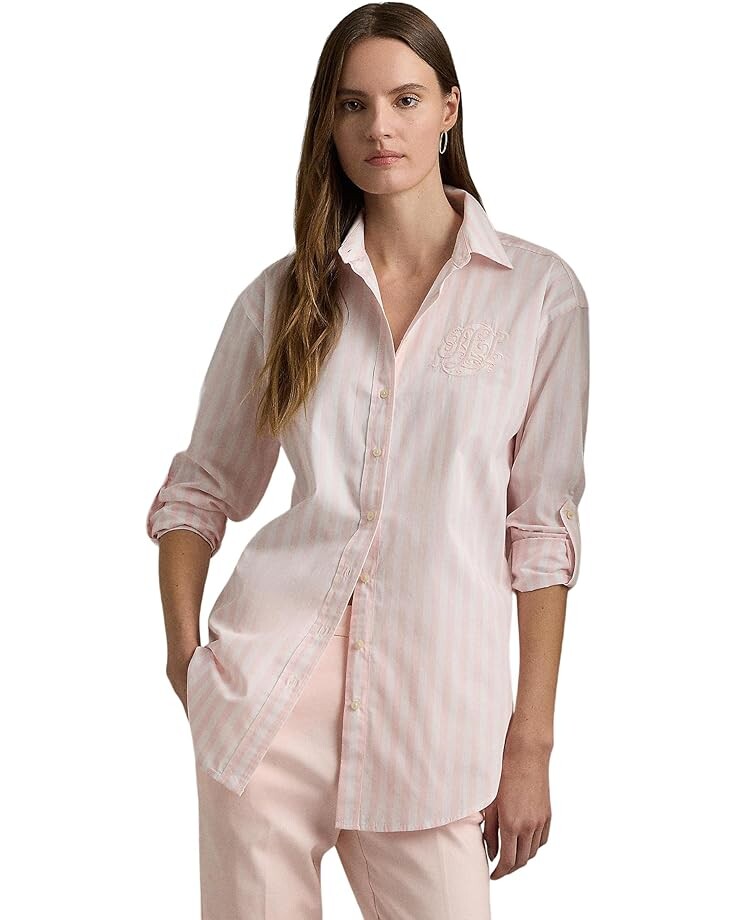 Рубашка LAUREN Ralph Lauren Petite Oversize Striped Cotton Broadcloth, цвет Pink Opal/White
Рубашка LAUREN Ralph Lauren Petite Oversize Striped Cotton Broadcloth, цвет Pink Opal/White