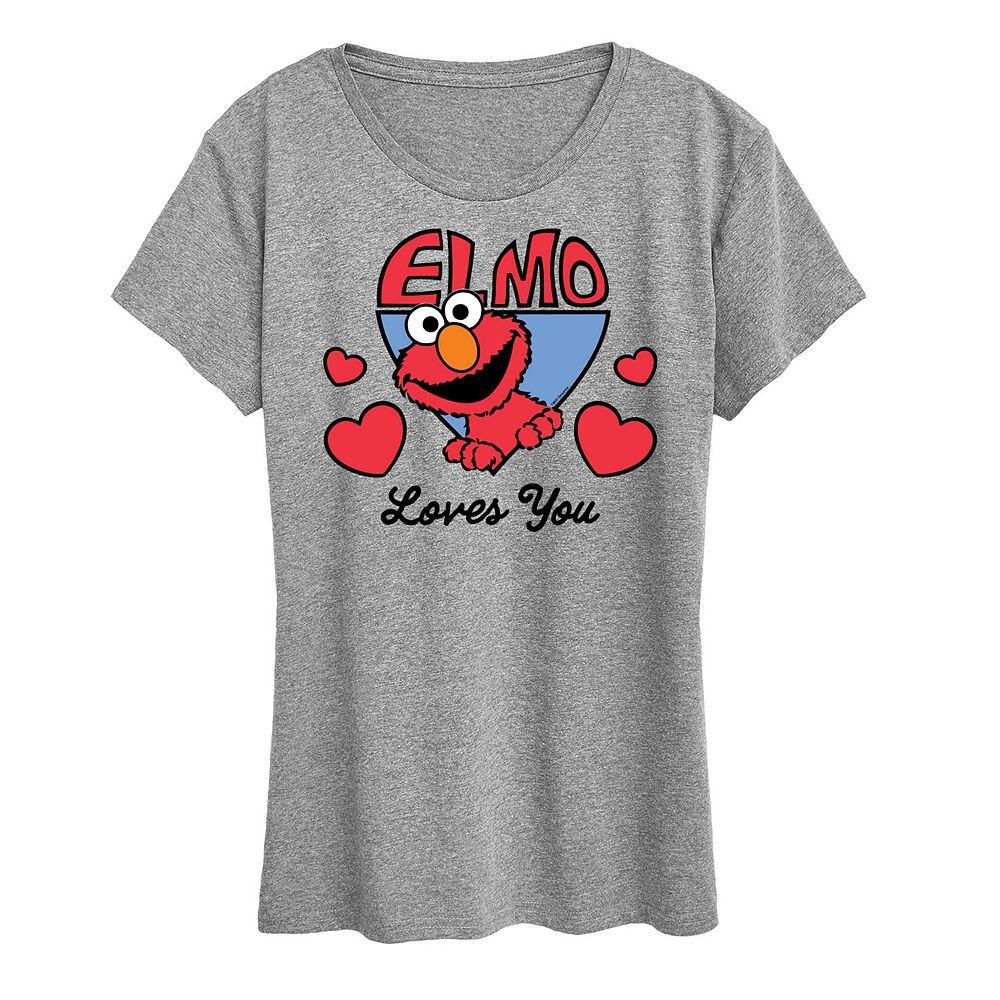 Женская футболка с рисунком «Улица Сезам» Elmo Loves You Licensed Character, цвет Heather Gray
Женская футболка с рисунком «Улица Сезам» Elmo Loves You Licensed Character, цвет Heather Gray