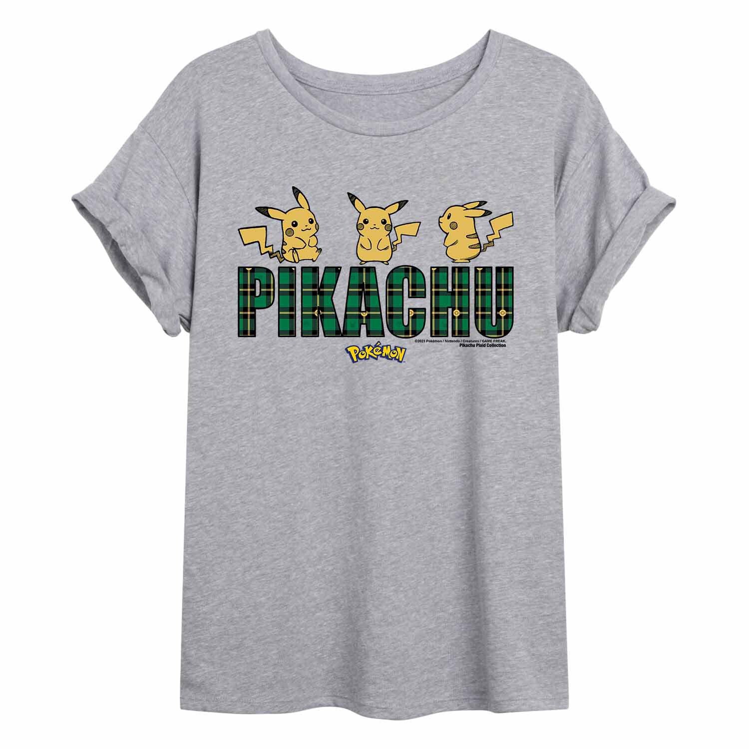 Клетчатая футболка с изображением Покемона и Пикачу для юниоров. Licensed Character 
Клетчатая футболка с изображением Покемона и Пикачу для юниоров. Licensed Character