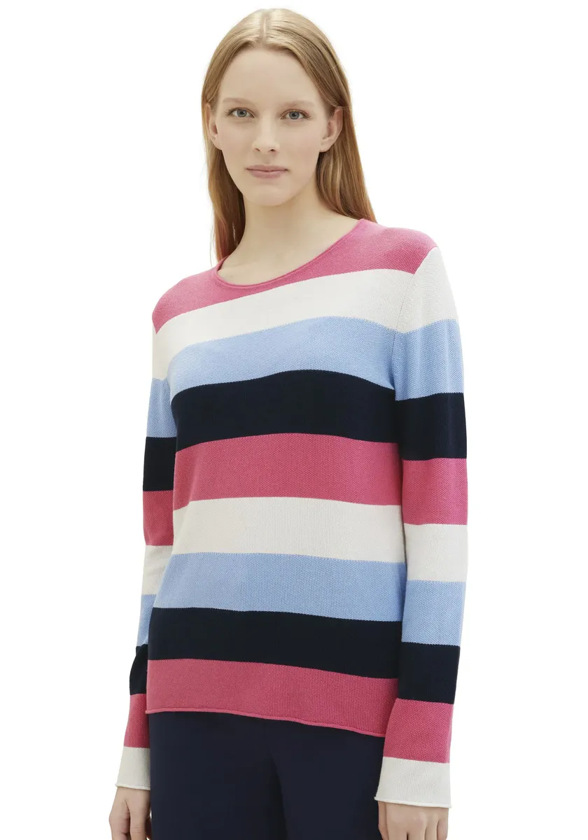 Свитер TOM TAILOR с круглым вырезом и тонкой структурой, цвет Pink Multicolor Stripe
Свитер TOM TAILOR с круглым вырезом и тонкой структурой, цвет Pink Multicolor Stripe