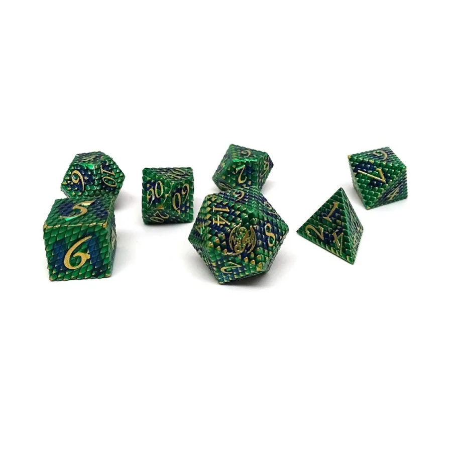 Полигональный набор из чешуи дракона — Лес (7), Dice - Metal 7 Piece Poly Sets (Easy Roller Dice)
Полигональный набор из чешуи дракона — Лес (7), Dice - Metal 7 Piece Poly Sets (Easy Roller Dice)