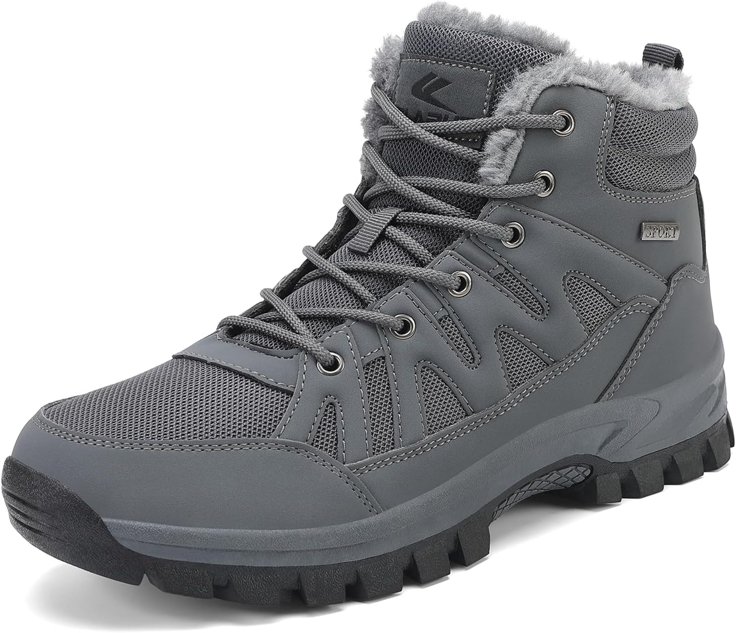 Мужские зимние ботинки FLARUT с утеплителем и меховой подкладкой, теплые походные и прогулочные кроссовки, серый
Мужские зимние ботинки FLARUT с утеплителем и меховой подкладкой, теплые походные и прогулочные кроссовки, серый