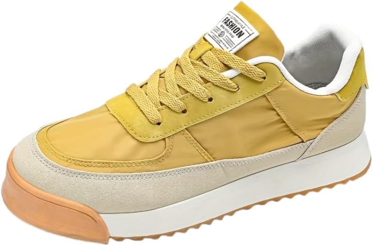 Мужские низкие спортивные кроссовки на шнуровке, большие размеры - резиновая нескользящая подошва, удобная тканевая подкладка Clolinde, желтый
Мужские низкие спортивные кроссовки на шнуровке, большие размеры - резиновая нескользящая подошва, удобная тканевая подкладка Clolinde, желтый