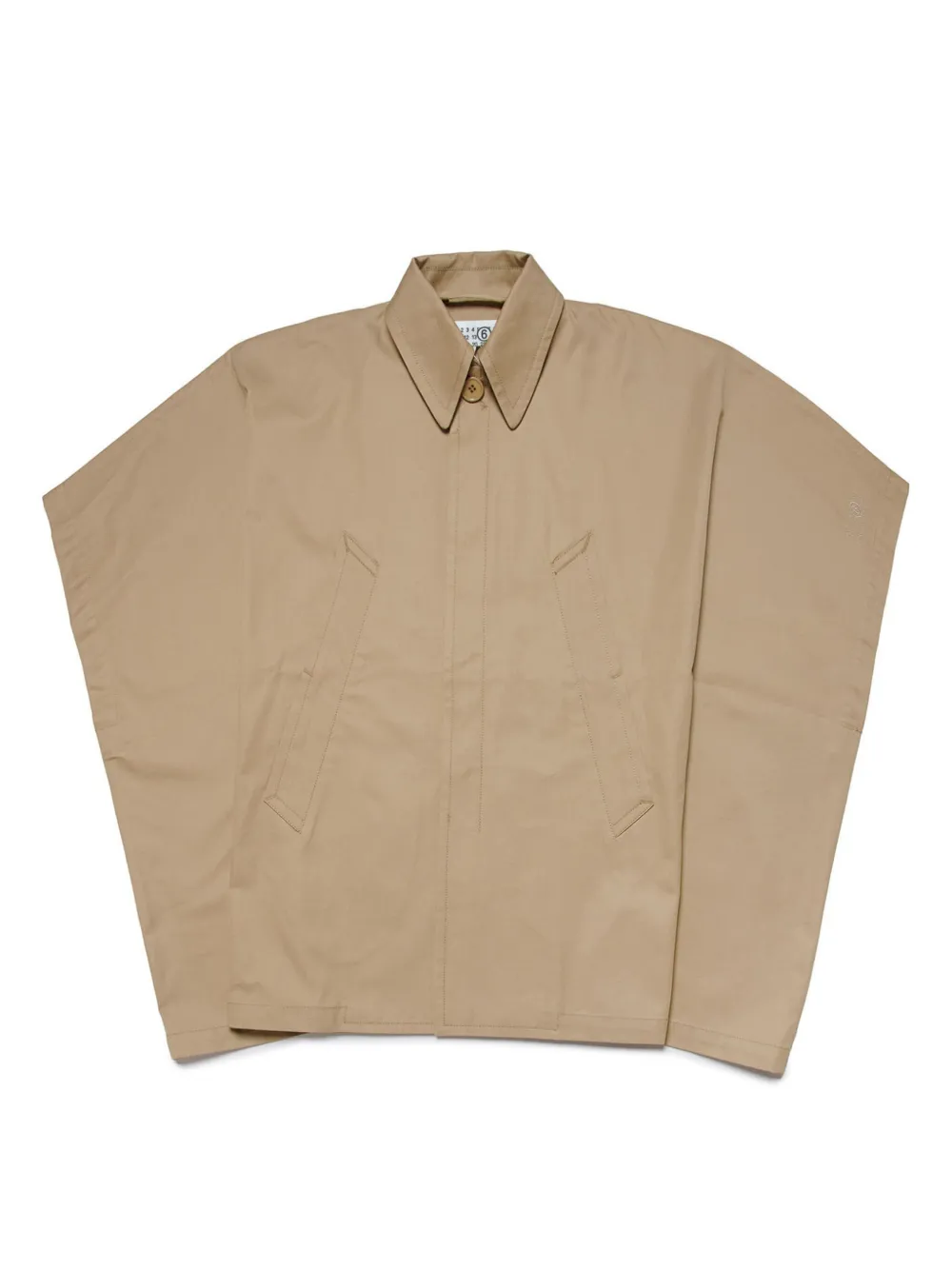 Твиловое пончо с вышитым логотипом MM6 Maison Margiela Kids, нейтральный
Твиловое пончо с вышитым логотипом MM6 Maison Margiela Kids, нейтральный