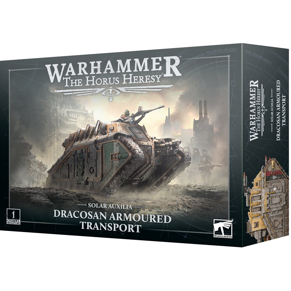 Миниатюра Games Workshop Warhammer Horus Heresy: Solar Auxilia - Dracosan Armoured Transport 
Миниатюра Games Workshop Warhammer Horus Heresy: Solar Auxilia - Dracosan Armoured Transport