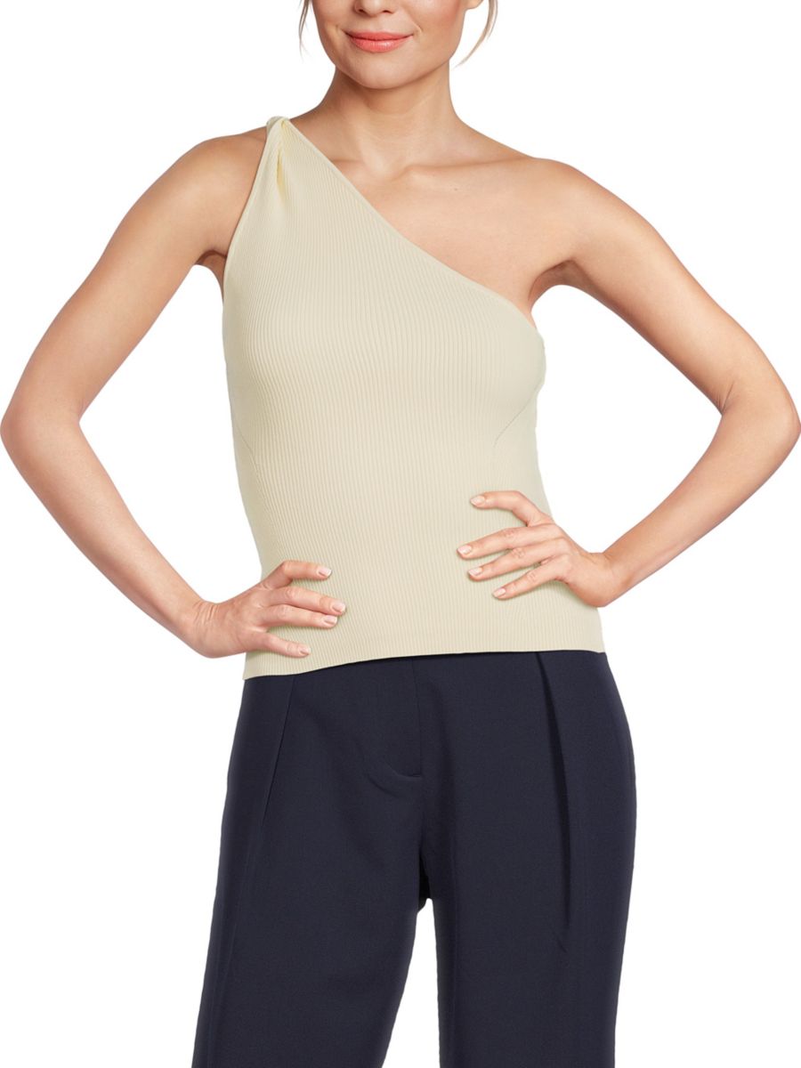 Топ Giselle из трикотажного полотна с одним плечом в рубчик Tanya Taylor, кремовый
Топ Giselle из трикотажного полотна с одним плечом в рубчик Tanya Taylor, кремовый