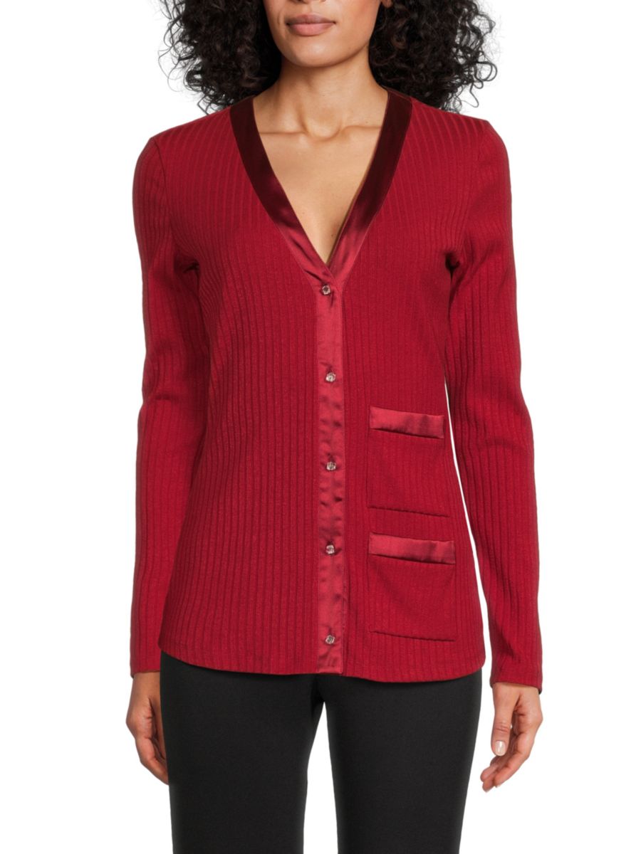 Кардиган Bria с атласной отделкой в рубчик Area Stars, бордовый
Кардиган Bria с атласной отделкой в рубчик Area Stars, бордовый