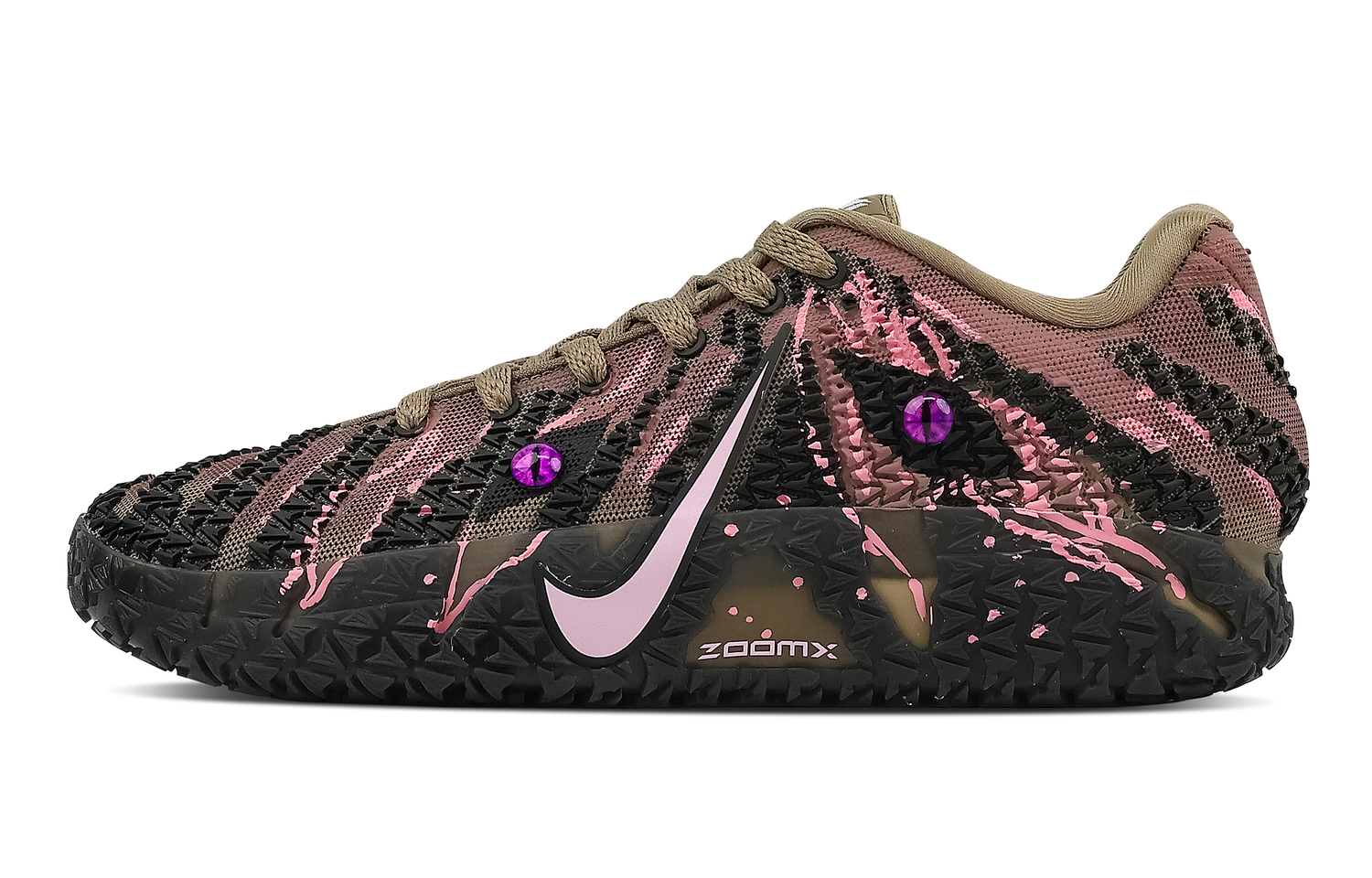 Nike Мужские низкие баскетбольные кроссовки Ja Morant 3 темно-коричневого и розового цвета со звездами, износостойкие, черный с розовым
Nike Мужские низкие баскетбольные кроссовки Ja Morant 3 темно-коричневого и розового цвета со звездами, износостойкие, черный с розовым