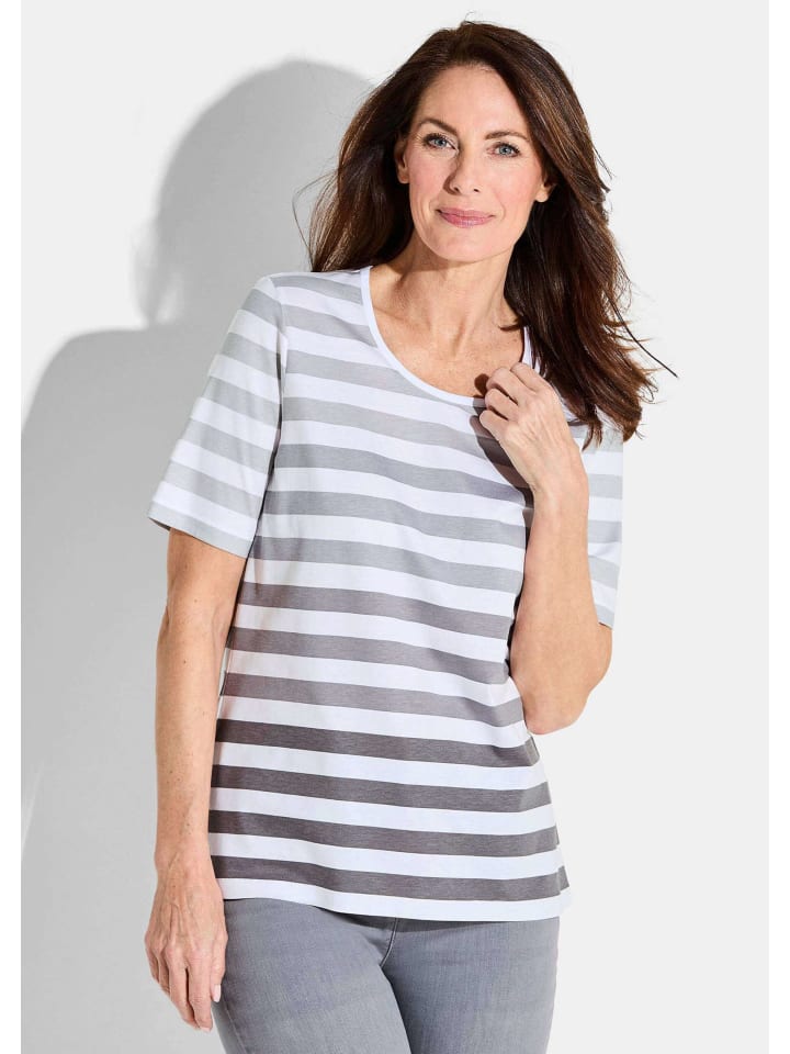 Рубашка белого / серого / в полоску GOLDNER
Рубашка белого / серого / в полоску GOLDNER