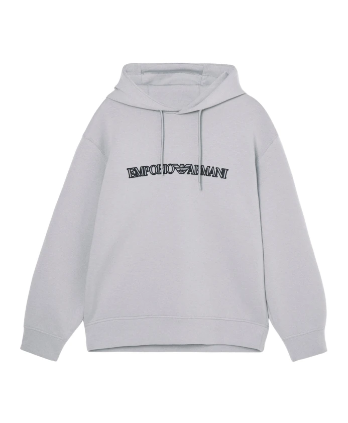 Худи с логотипом и бархатистым покрытием. Emporio Armani, серый
Худи с логотипом и бархатистым покрытием. Emporio Armani, серый
