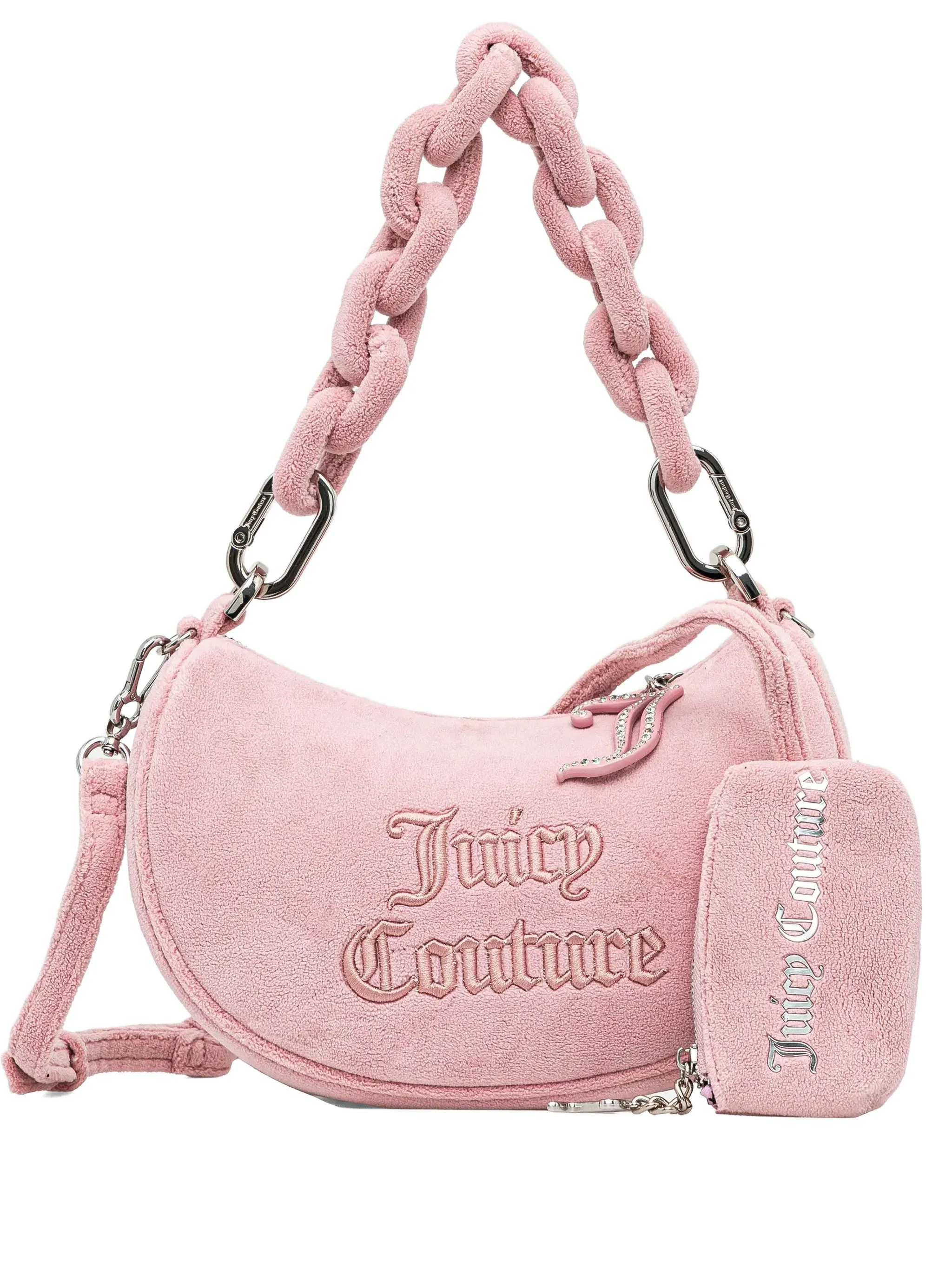 Сумка через плечо с логотипом на цепочке и ручкой Juicy Couture, розовый
Сумка через плечо с логотипом на цепочке и ручкой Juicy Couture, розовый