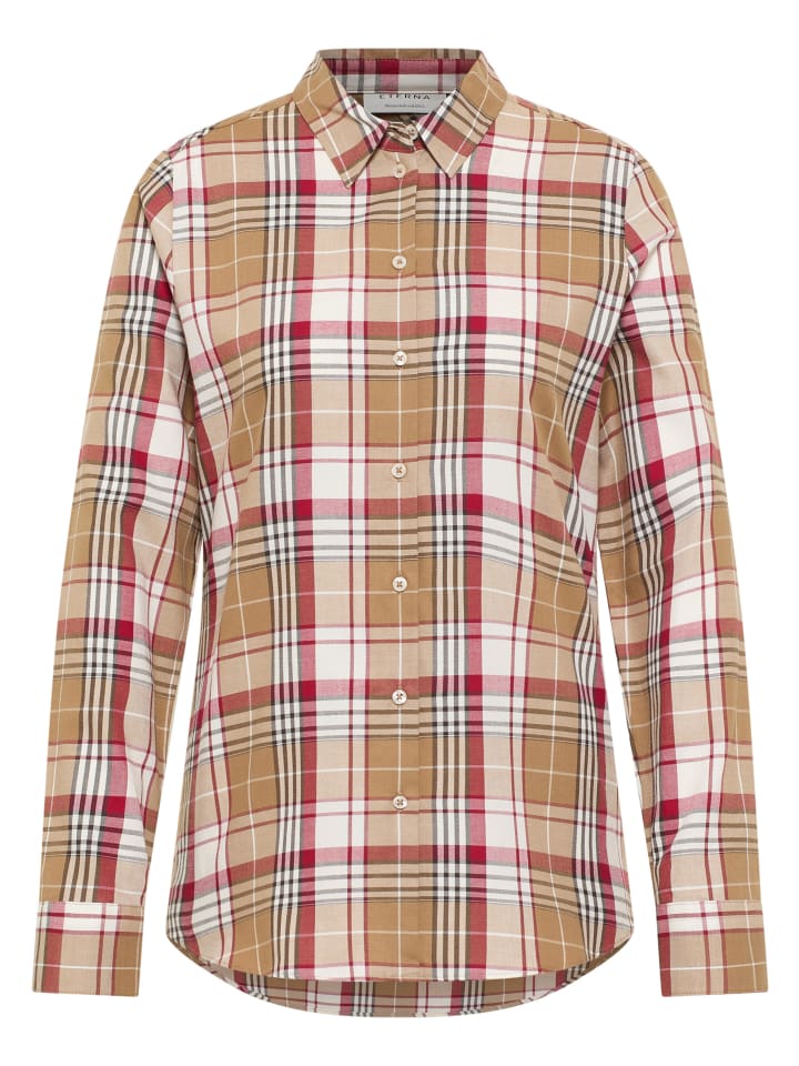 Блузка прямого кроя бежевого цвета Eterna
Блузка прямого кроя бежевого цвета Eterna