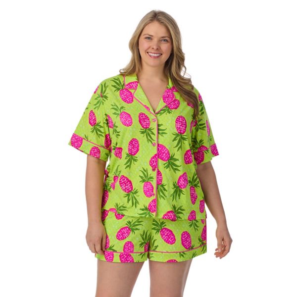 Пижамный комплект с короткими рукавами и пуговицами спереди большого размера Beauty Sleep Social, цвет lime prt
Пижамный комплект с короткими рукавами и пуговицами спереди большого размера Beauty Sleep Social, цвет lime prt