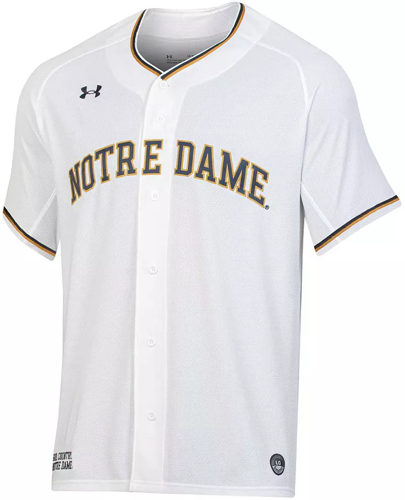 Мужская белая бейсбольная майка Under Armour Notre Dame Fighting Irish белого цвета
Мужская белая бейсбольная майка Under Armour Notre Dame Fighting Irish белого цвета