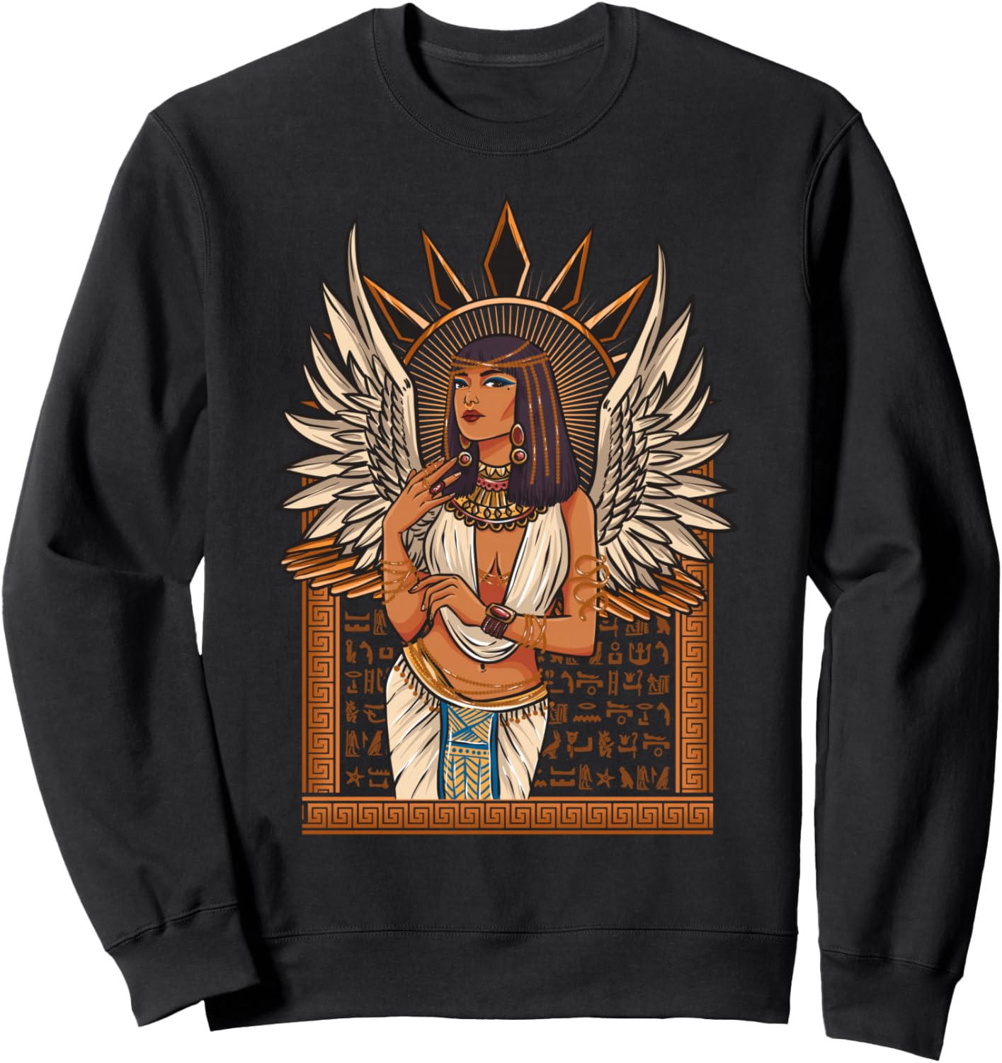 Подарок царице фараону: Египетская толстовка с изображением крыльев древнеегипетской богини Исиды Ancient Egyptian Goddess Isis Gifts Shop, черный
Подарок царице фараону: Египетская толстовка с изображением крыльев древнеегипетской богини Исиды Ancient Egyptian Goddess Isis Gifts Shop, черный