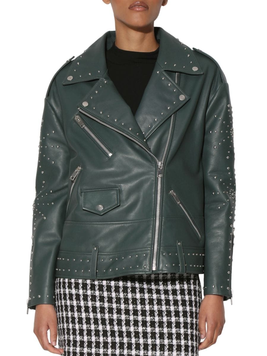 Кожаная байкерская куртка Skyler с заклепками Walter Baker, цвет Hunter
Кожаная байкерская куртка Skyler с заклепками Walter Baker, цвет Hunter