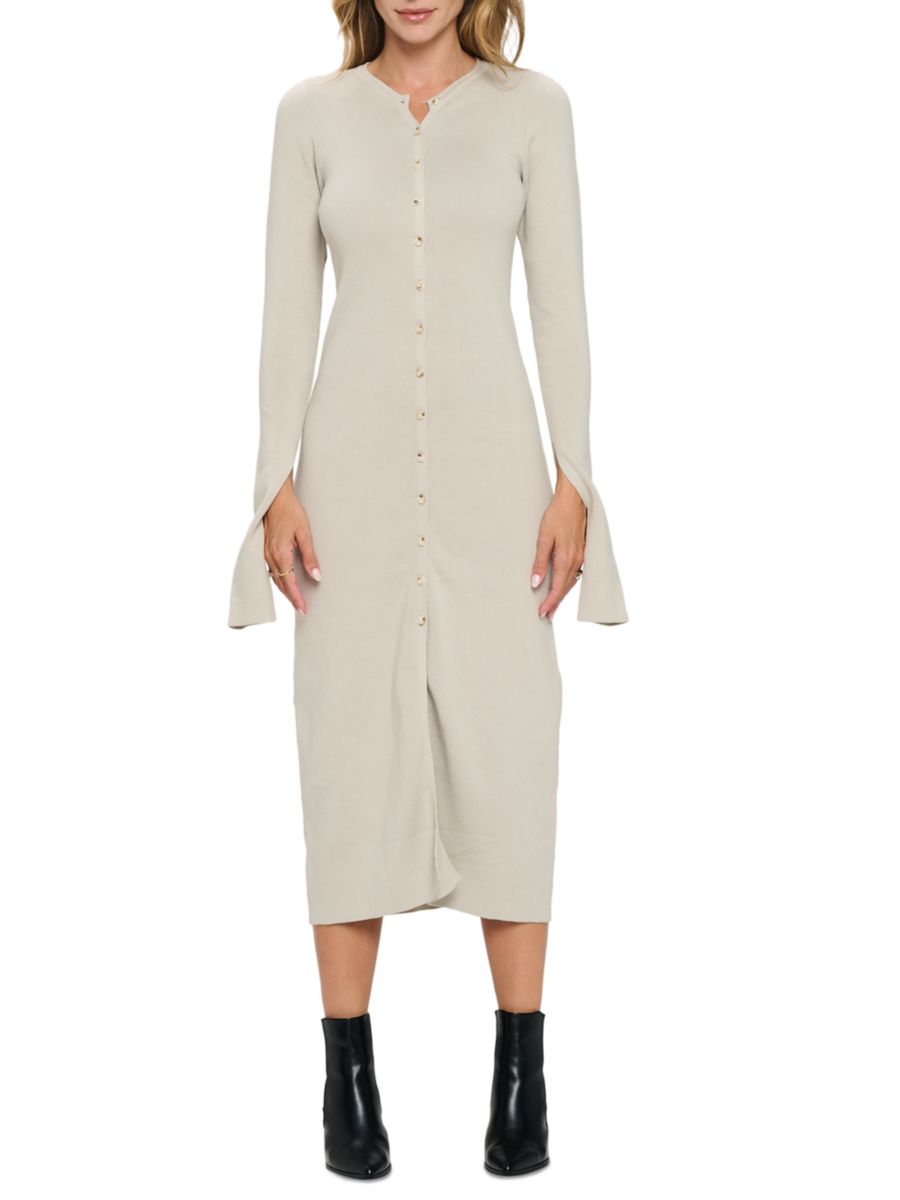 Платье-свитер миди в рубчик Renee C., цвет Oyster
Платье-свитер миди в рубчик Renee C., цвет Oyster