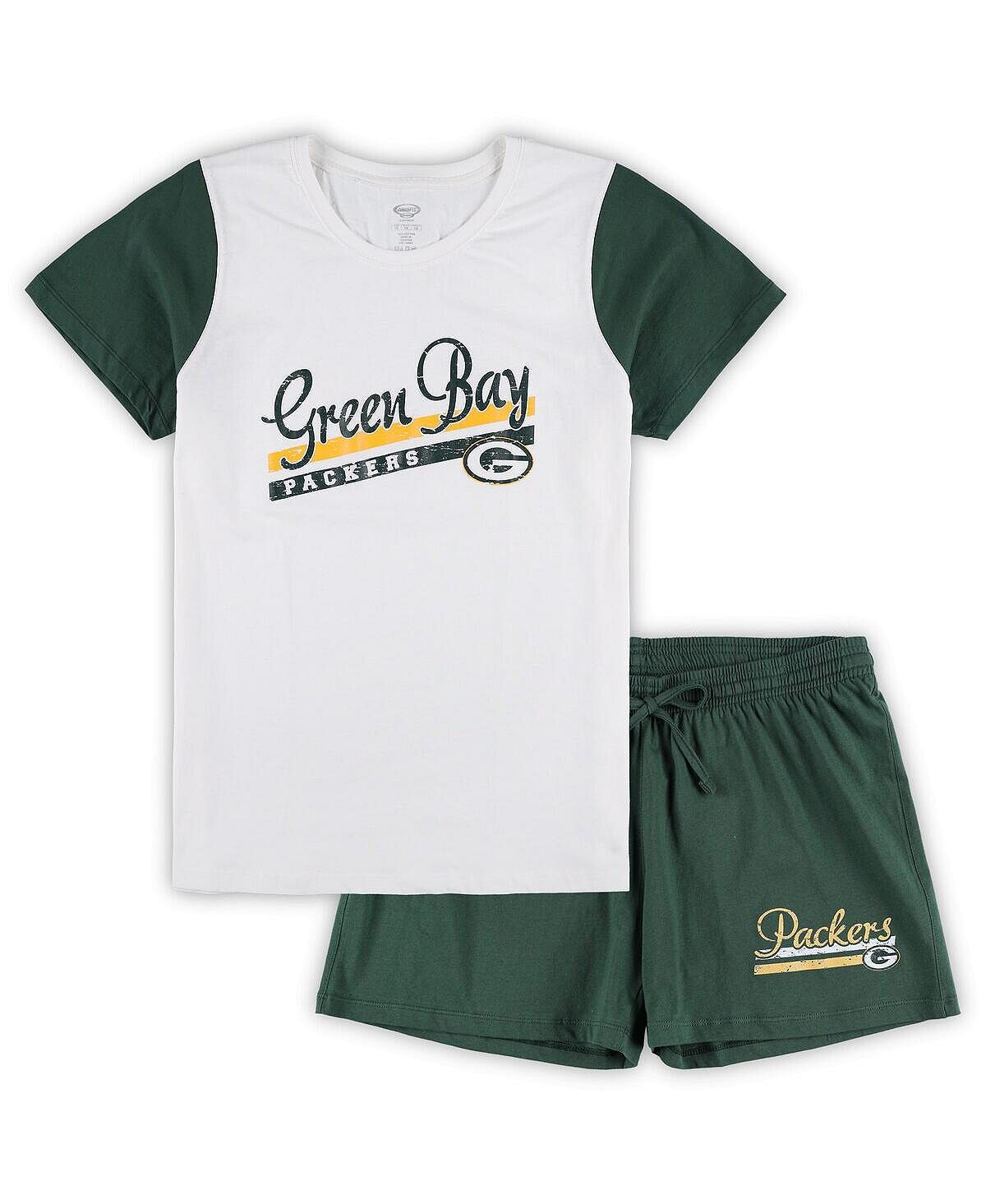 Женский белый, зеленый комплект для сна Green Bay Packers размера плюс с футболкой и шортами для даунфилда Concepts Sport
Женский белый, зеленый комплект для сна Green Bay Packers размера плюс с футболкой и шортами для даунфилда Concepts Sport