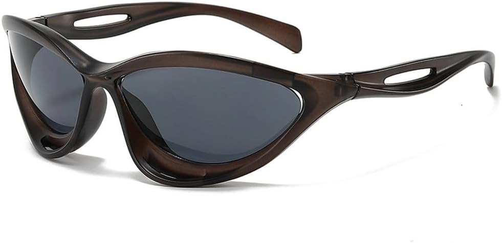 Панк-солнцезащитные очки для женщин, роскошные солнцезащитные очки неправильной формы «кошачий глаз» для женщин, очки-маска с защитой от ультрафиолета UV400 TKKTLLT, Coffee Gray
Панк-солнцезащитные очки для женщин, роскошные солнцезащитные очки неправильной формы «кошачий глаз» для женщин, очки-маска с защитой от ультрафиолета UV400 TKKTLLT, Coffee Gray