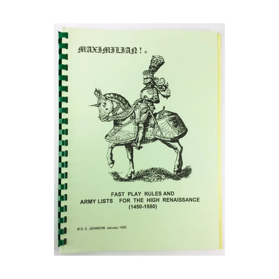Максимиллан! - Правила быстрой игры эпохи Возрождения, War Games Rules (Gladiator Games)
Максимиллан! - Правила быстрой игры эпохи Возрождения, War Games Rules (Gladiator Games)