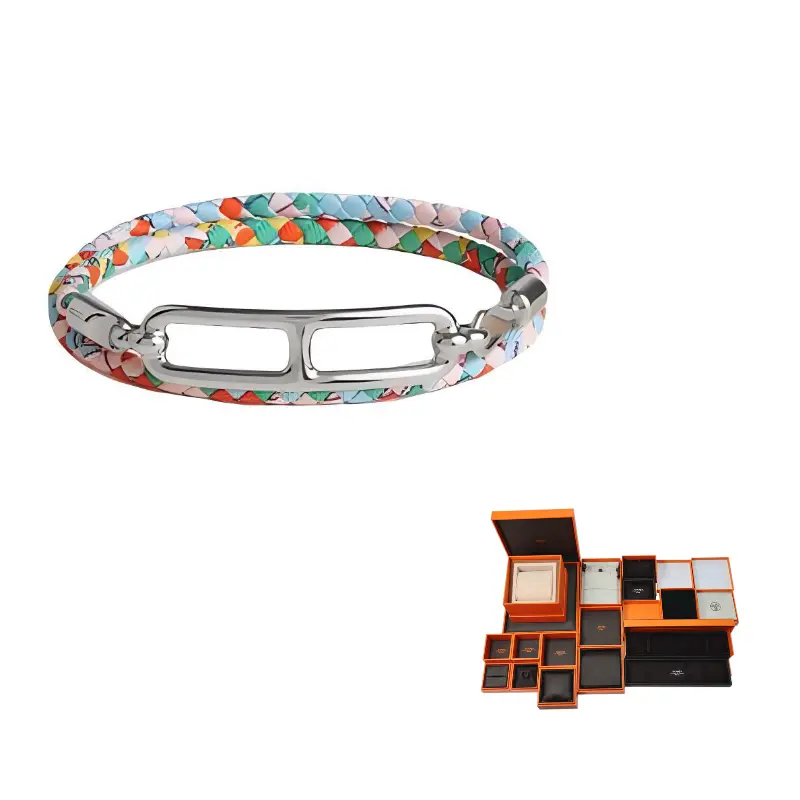 HERMES Шелковый браслет с палладиевым покрытием Women's Silver
HERMES Шелковый браслет с палладиевым покрытием Women's Silver