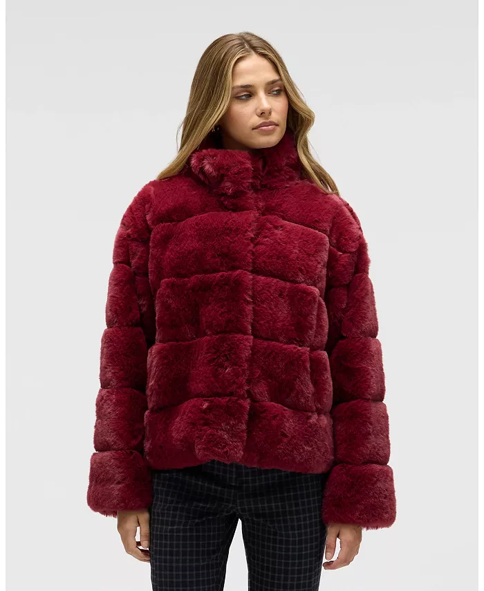 Женская куртка из искусственного меха в широкую полоску NVLT, красный
Женская куртка из искусственного меха в широкую полоску NVLT, красный