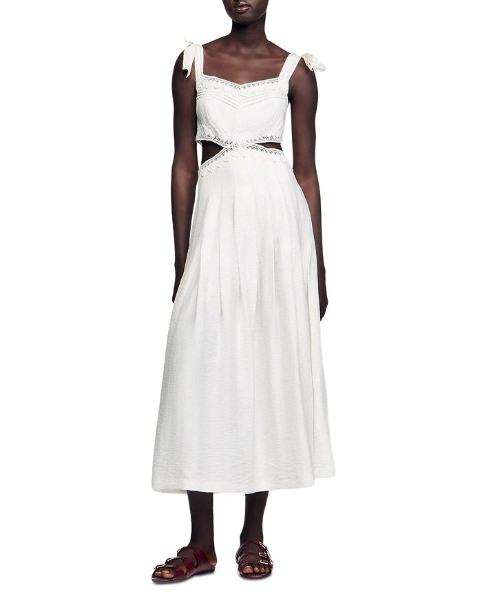 Солена - Макси-платье с кружевной отделкой Sandro, белый
Солена - Макси-платье с кружевной отделкой Sandro, белый