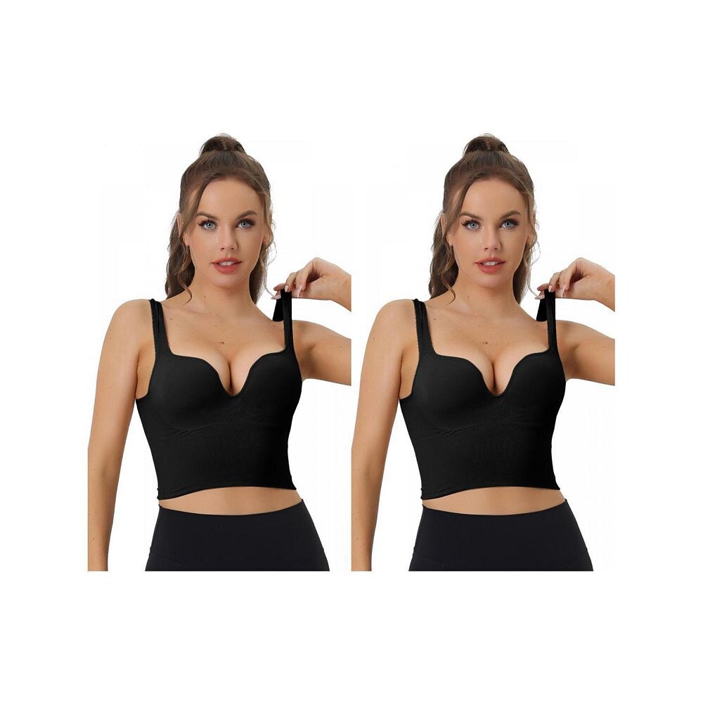 Набор из 2 комплектов женских спортивных бюстгальтеров без косточек средней поддержки, бретелька с эффектом пуш-ап для тренировок, йоги, бюстгальтер без косточек ALLEGRA K, черный
Набор из 2 комплектов женских спортивных бюстгальтеров без косточек средней поддержки, бретелька с эффектом пуш-ап для тренировок, йоги, бюстгальтер без косточек ALLEGRA K, черный