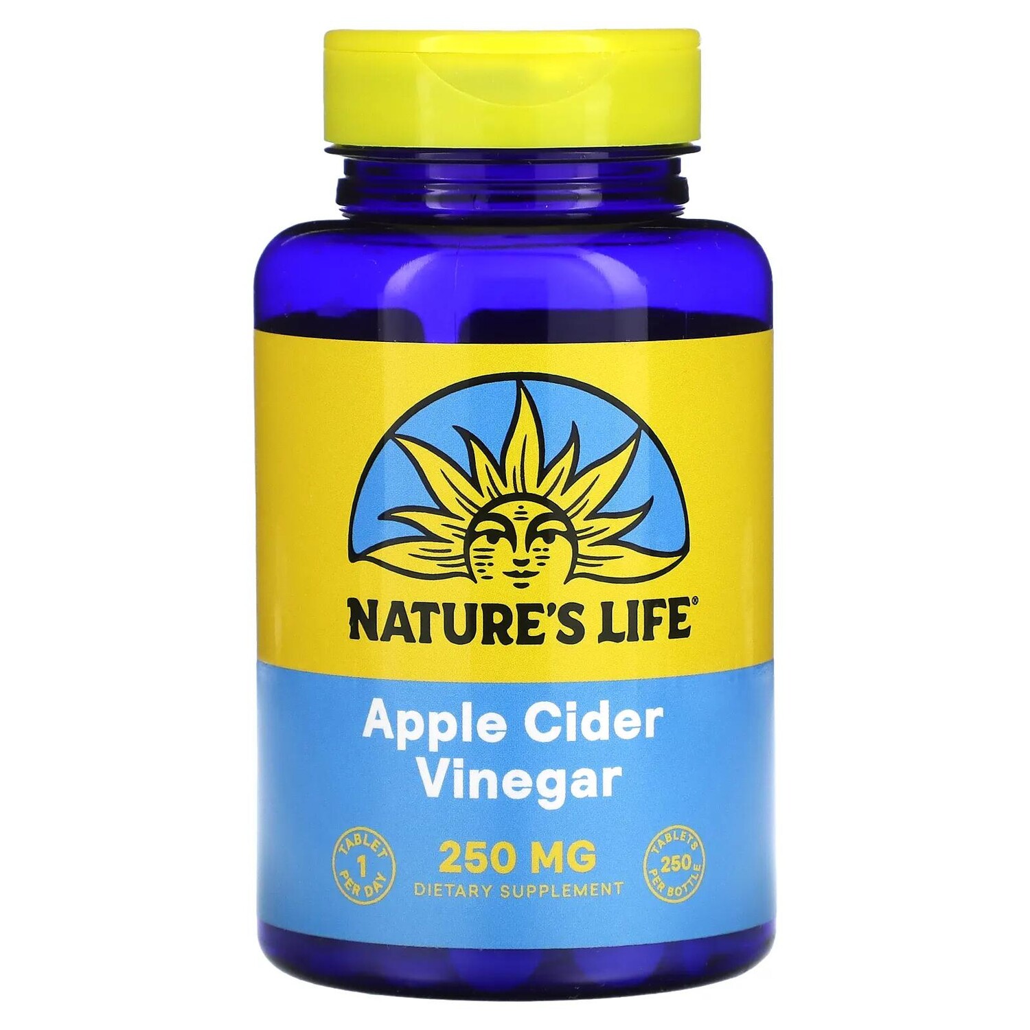 Nature's Life Apple Cider Vinegar 250 mg 250 Vegetarian Tablets
Nature's Life Apple Cider Vinegar 250 mg 250 Vegetarian Tablets