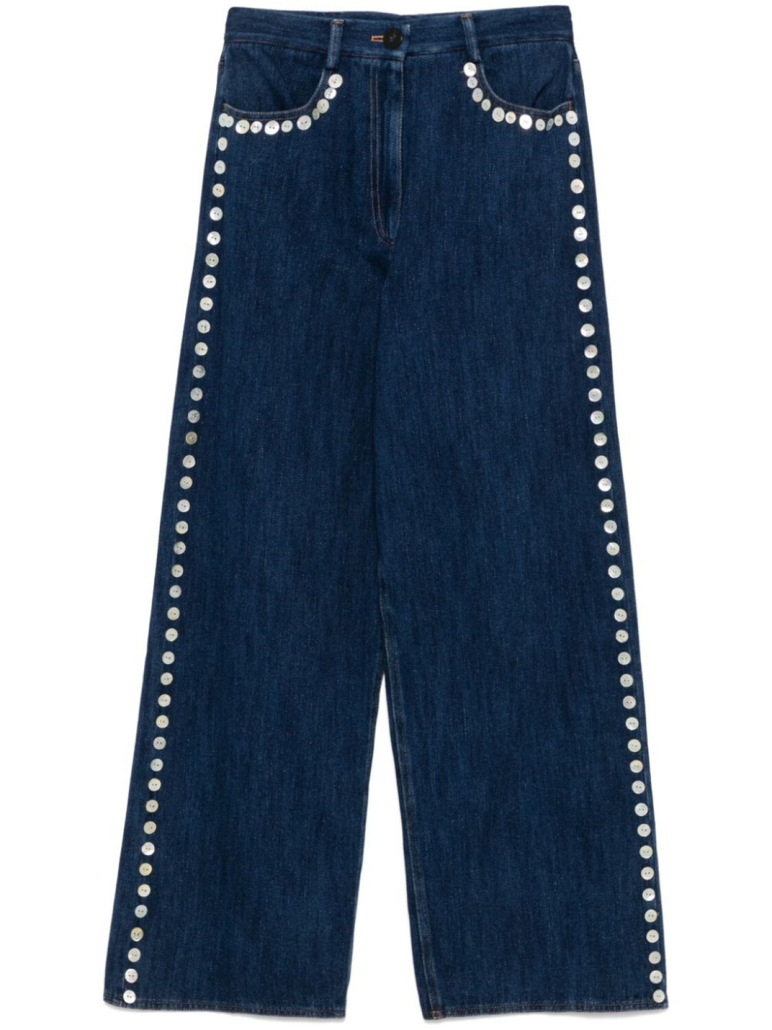 Forte Forte прямые брюки с пуговицами, синий
Forte Forte прямые брюки с пуговицами, синий