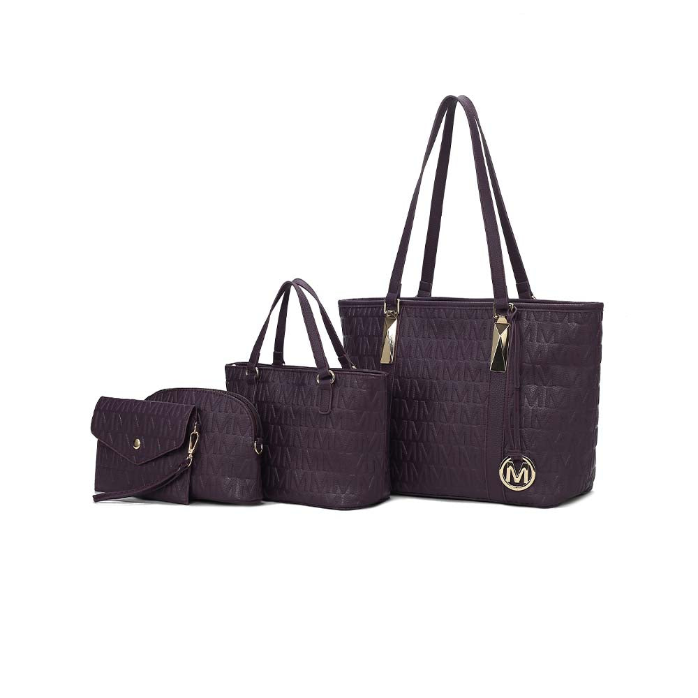 Сумка-тоут Arya Signature, мини-сумка, чехол и браслет от Mia K MKF Collection By Mia K., темно-фиолетовый 
Сумка-тоут Arya Signature, мини-сумка, чехол и браслет от Mia K MKF Collection By Mia K., темно-фиолетовый