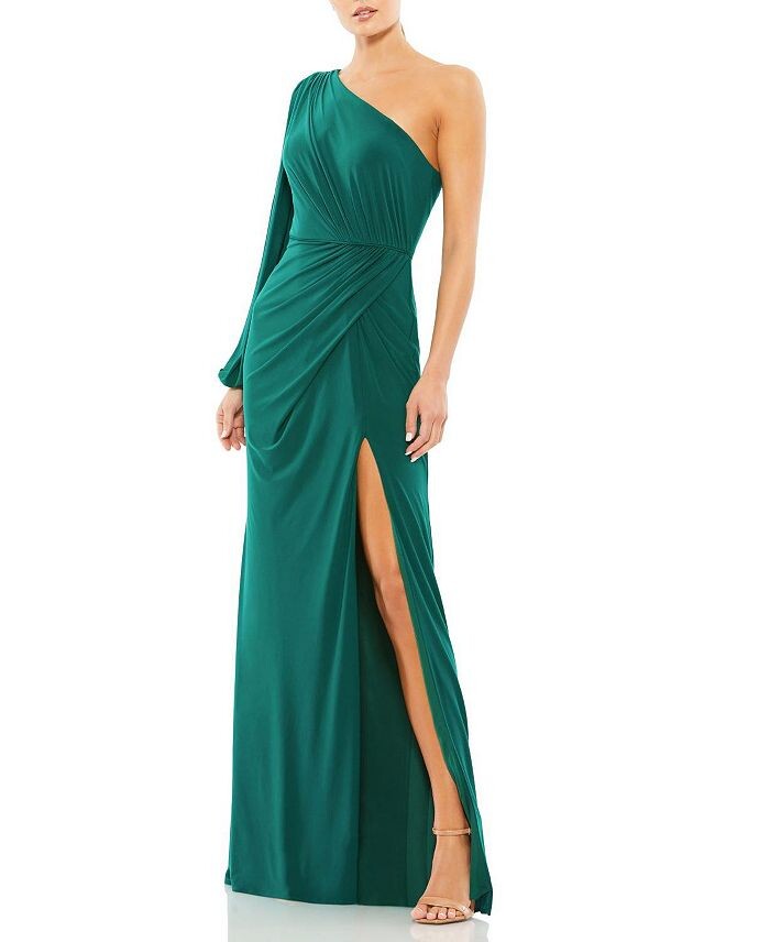 Mac Duggal Платье на одно плечо с пышными рукавами и искусственным запахом, зеленый
Mac Duggal Платье на одно плечо с пышными рукавами и искусственным запахом, зеленый