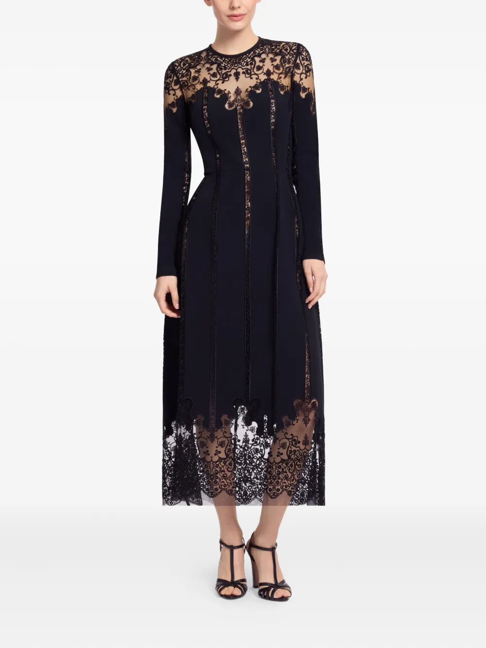 Миди-платье из ткани кадди Elie Saab, черный
Миди-платье из ткани кадди Elie Saab, черный