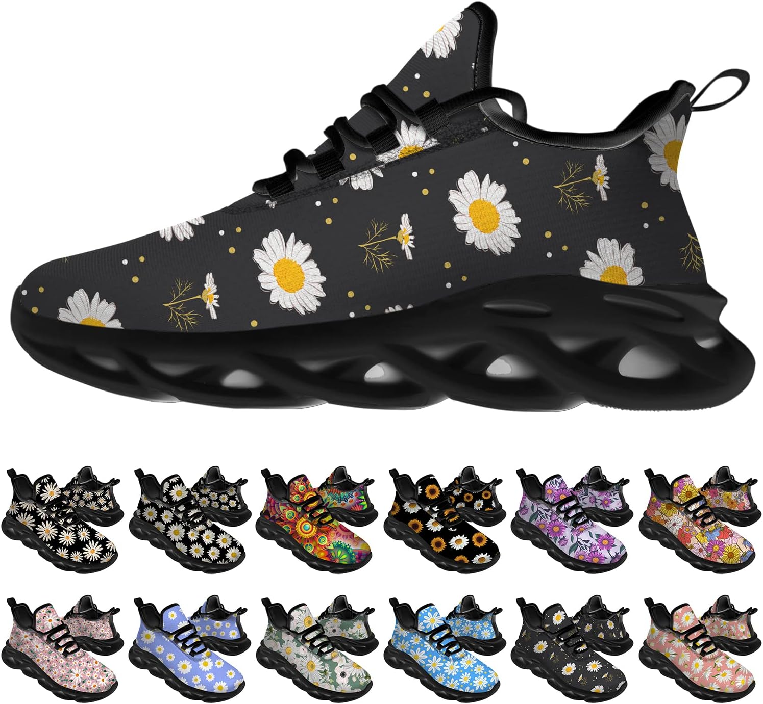 Кроссовки Ciadoon Daisy для женщин и мужчин, беговые кроссовки для дороги, удобная спортивная и ходовая обувь, теннисные кроссовки с цветочным принтом, подарки для мальчиков и девочек, серый
Кроссовки Ciadoon Daisy для женщин и мужчин, беговые кроссовки для дороги, удобная спортивная и ходовая обувь, теннисные кроссовки с цветочным принтом, подарки для мальчиков и девочек, серый
