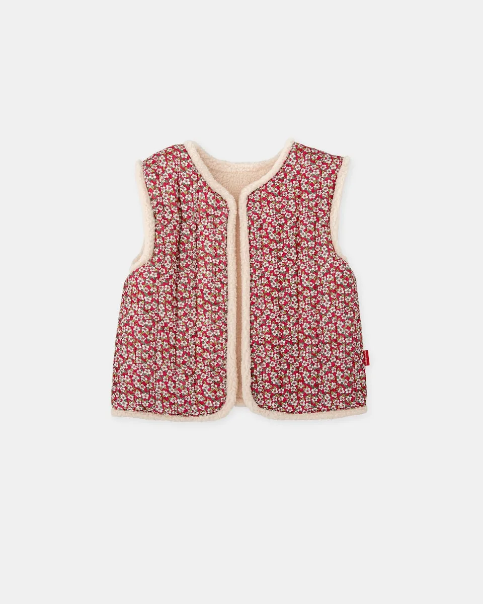 Двусторонний жилет для девочки с бордовыми цветами Tutto Piccolo
Двусторонний жилет для девочки с бордовыми цветами Tutto Piccolo