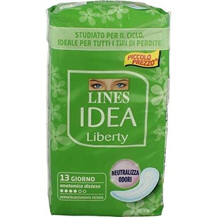 Анатомические прокладки для дня Idea Liberty, 13 шт. - нейтрализует запахи Lines 
Анатомические прокладки для дня Idea Liberty, 13 шт. - нейтрализует запахи Lines