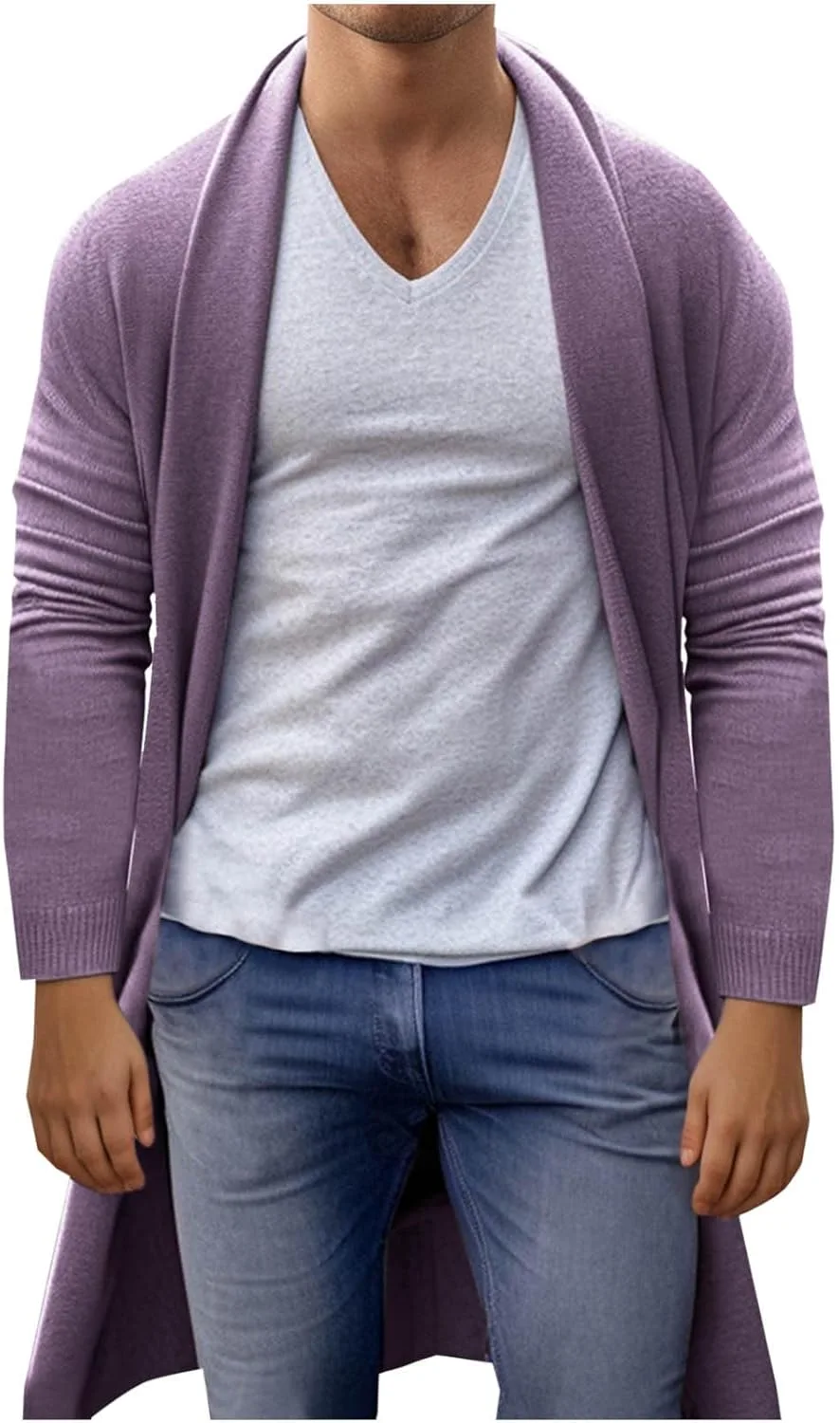 Кардиган мужской длинный с воротником-шалью
Кардиган мужской длинный с воротником-шалью